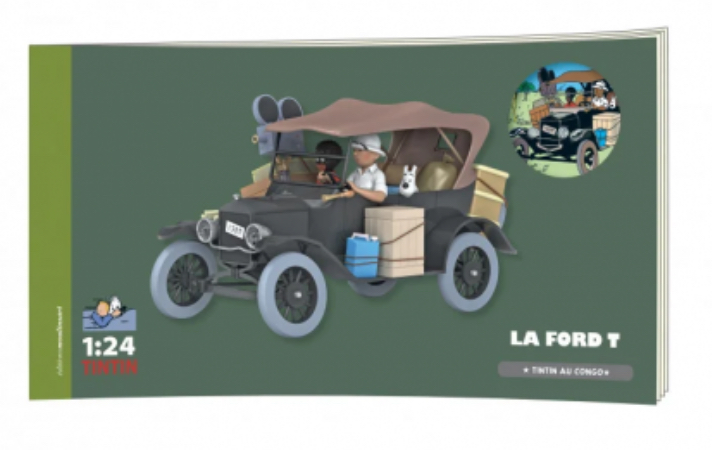 Coche de colección Tintín, Ford T negro 1/24 - Imagen 3
