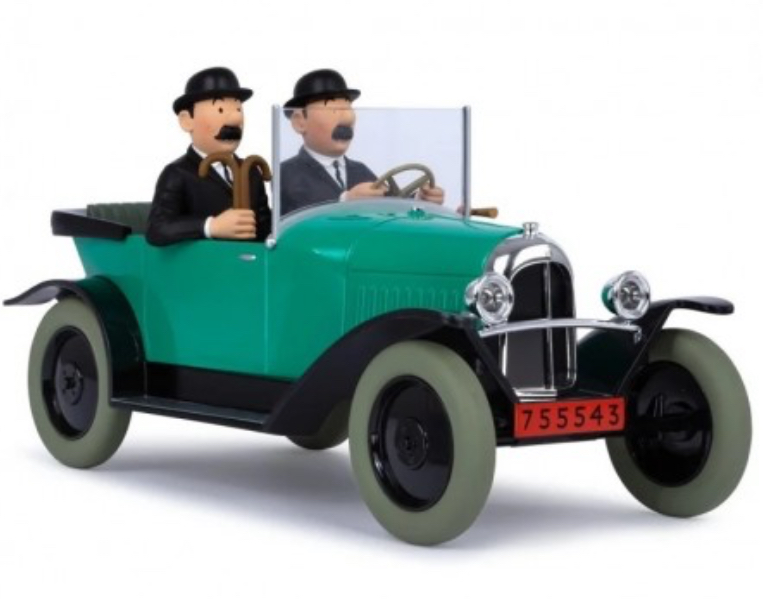 Coche de colección Tintín, 5CV de los Dupondt. Pais del oro negro